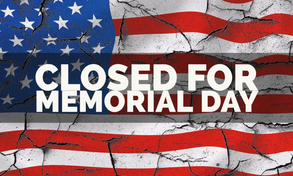 Printable Closed Memorial Day May 29 2023 Holiday PELAJARAN